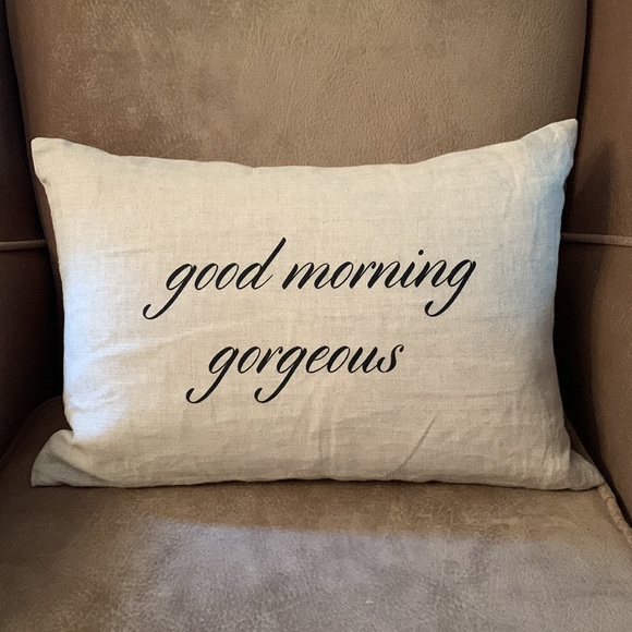 Good Morning Gorgeous/Good Night Gorgeous Reversible Pillow - Picture 2 of 3